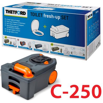 Thetford FRESH UP SET C250/ C260 Cassette Camping Abwasser Fäkalientank Reiniger