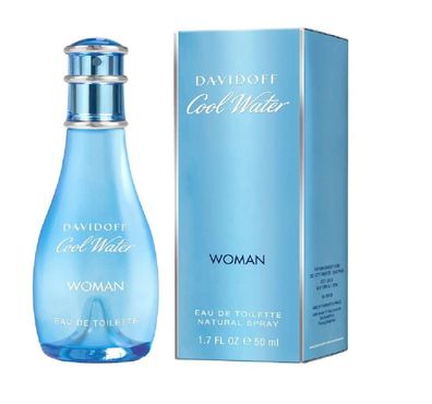 Davidoff Cool Water Woman Eau de Toilette Spray 50ml Damenduft