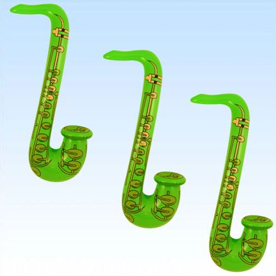 3 x Saxophon 75cm aufblasbar Musiker Musikinstrument Blasinstrument für Anfänger
