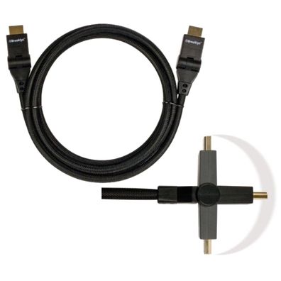 Brooklyn HQ HDMI-Kabel 2m Flex-Kabel 90° 180° Winkel-Stecker für TV Full HD