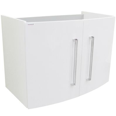 Fackelmann 73803 Waschtischunterschrank Unterschrank 80 cm weiß Hochglanz