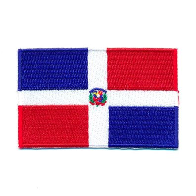 80 x 50 mm Dominikanische Republik Santo Domingo Flag Aufnäher Aufbügler 1002 X