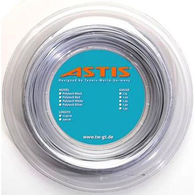 Astis Polytech Silver 200 m 1,33 mm Tennissaiten Saitenrolle
