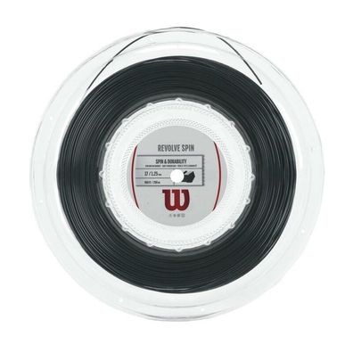 Wilson Revolve Spin 17 Black 200 m Saitenrolle Tennissaite