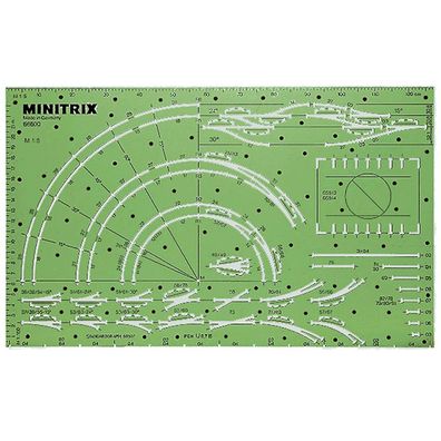 Minitrix 66600 Gleisschablone