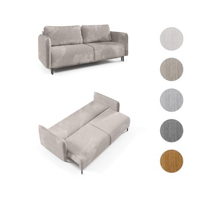 Schlafsofa Sofa NECKAR Funktionssofa und freistehend, minimalistisches Design Stil