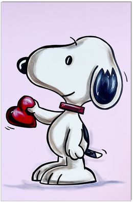 Klausewitz: Original Acryl auf Leinwand: Peanuts Snoopy Love III/ 40x60 cm