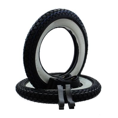 Weißwand Reifen Set 2x Kenda K333 3.50-10 + Schlauch/ Felgenband für Vespa PX Ape