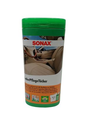 SONAX 412300 LederPflegeTücher Box 25 Stück pro Box