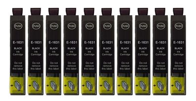 10 kompatible Druckerpatronen T1631 XL black für Epson WF-2630 2650 2660 2750 2760