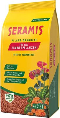 Seramis 730024 Ton Granulat Ersatz Erde Topfpflanzen Blühpflanzen Kräuter 2,5 L