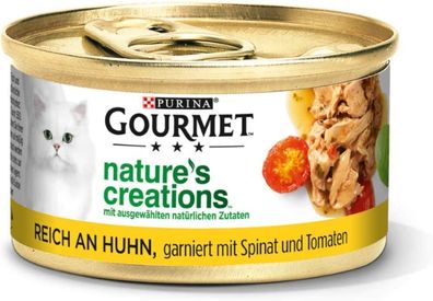 PURINA Gourmet Nature's Creation Katzennassfutter Huhn Gelee 12er Pack 12 x 85g