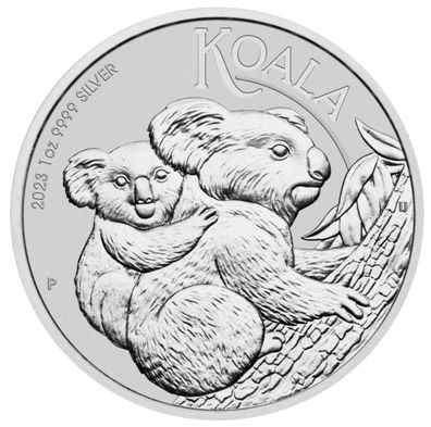 Silbermünze Koala 1 oz Silber 2023 Australien 1 oz 999 Silber Perth Mint ST / BU