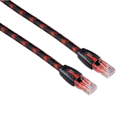 Hama 3m Gaming Netzwerk-Kabel Cat6 Lan-Kabel Patch-Kabel Cat 6 Gigabit Ethernet