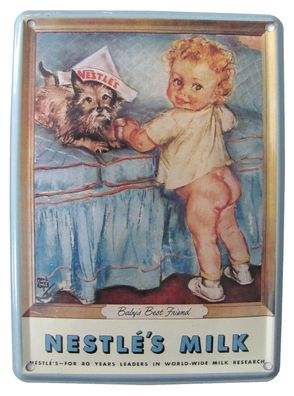 Nestlé Milk - Blechschild 11 x 8 cm