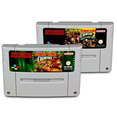 2 SNES Spiele DONKEY KONG Country 1 + DONKEY KONG Country 2