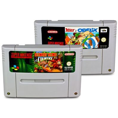 2 SNES Spiele DONKEY KONG Country 1 + Asterix & OBELIX