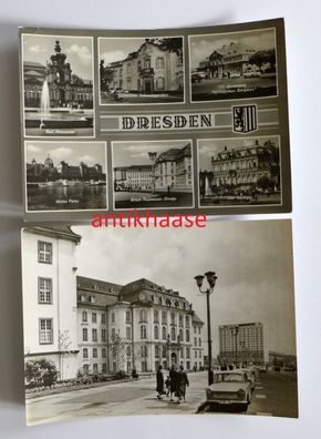 2 DDR Ansichtskarten AK Mehrbild Dresden Ernst Thälmann Straße