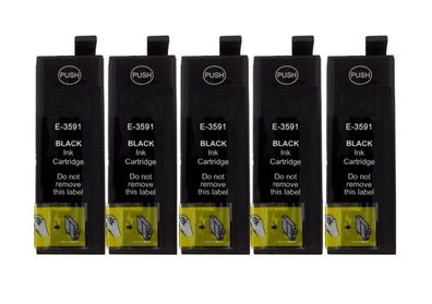 5 kompatible Druckerpatronen T35 XL black für Epson WF-4720 4725 4730 4735 4740