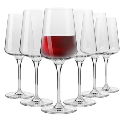 Krosno Infinity Große Gläser für Rotwein Wein | Set 6 | 500 ml | Spülmaschine
