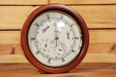 Gischard Wetterstation - Hygro Thermo Barometer / Vintage #A