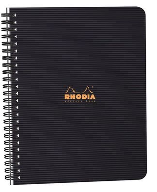 Rhodia 119970C Adressbuch (mit Doppelspiralbindung, DIN A5, 14,8 x 21 cm, Register...