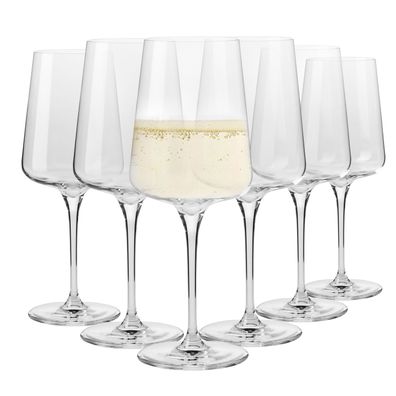 Krosno Infinity Gläser für Weißwein Wein | Set 6 | 400 ml | Spülmaschine