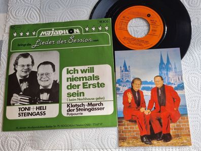 Toni + Heli Steingass - Ich will niemals der Erste sein 7'' Vinyl Infokarte