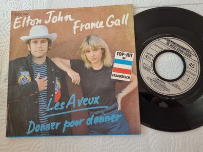 Elton John & France Gall - Les aveux 7'' Vinyl Germany