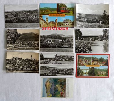 10 DDR Ansichtskarten Mehrbild AK Augustusburg Hohenfichte Erzgebirge Sachsen