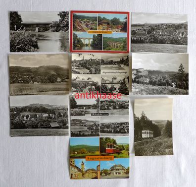 10 DDR Ansichtskarten Mehrbild AK Augustusburg Hohenfichte Erzgebirge