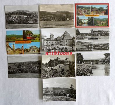 10 DDR Ansichtskarten AK Augustusburg Hohenfichte Erzgebirge Sachsen