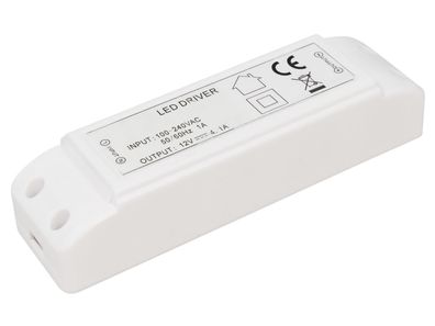 LED-Trafo McShine, elektronisch, 1-50W, 230V auf 12V, 150x45x35mm