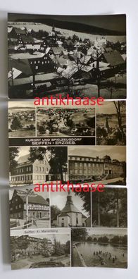 3 DDR Ansichtskarten Mehrbild AK Freibad Seifen Weihnacht Erzgebirge Sachsen