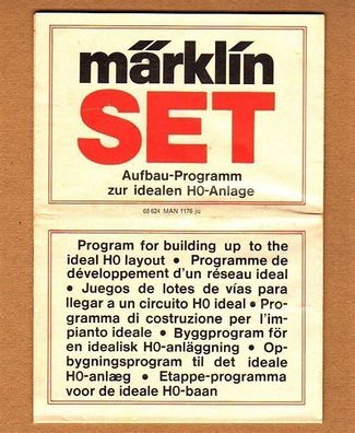 Märklin H0 M-Gleis SET Anleitung Info Aufbau-Programm Print-Nr.68 624 MAN 1176 ju