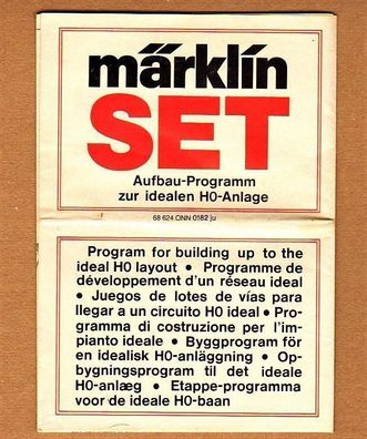 Märklin H0 M-Gleis SET Anleitung Info Aufbau-Programm Print-Nr.68 624 ONN 0182 ju
