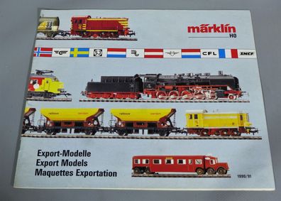 Märklin Katalog Prospekt H0 Export-Modelle 1990/91 D 1990 1991
