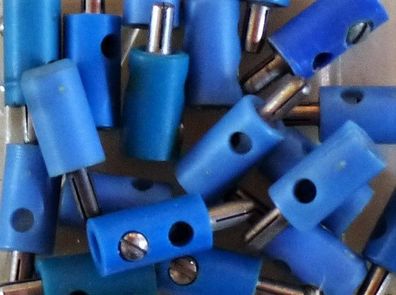 Märklin Zubehör - 10 Stecker - Farbe: blau - blaue Stecker - Kabelstecker