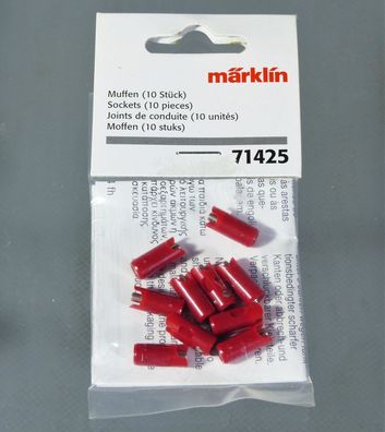 Märklin Zubehör 71425 - 10 Muffen rot - Rote Muffen - Kabelstecker NEU OVP
