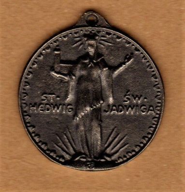 Medaille Oberschlesien 1921 Volksabstimmung St. Hedwig SwJagwiga Theodor v. Gosen