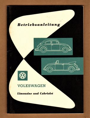 Original Volkswagen VW Käfer 60er Jahre Betriebsanleitung Ausgabe August 1961 TOP