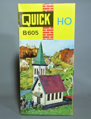 Pola Quick H0 B605 Dorf Kirche Kapelle 60er/70er NEU OVP