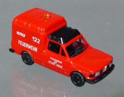 Praline H0 80115 Fiat Fiorino Feuerwehr der Stadt Graz Notruf 122