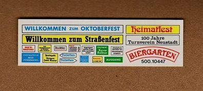 Preiser H0 1:87 Aufkleber 10447 Oktoberfest Fest Heimatfest Biergarten NEU Unbenutzt