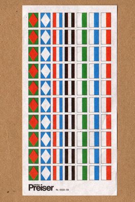 Preiser military(?) H0 1:87 Deko Bogen Papier Druck 0333-03 Fahnen Flaggen Wimpel NEU