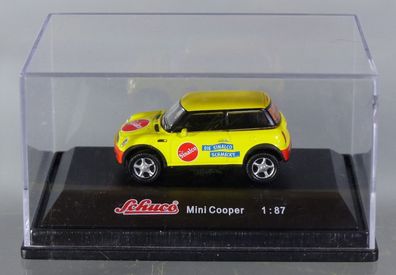 Schuco Modellauto 1:87 Mini Cooper Werbemodell Sinalco Reklame in Vitrine