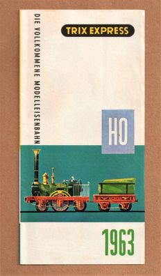 Trix Express H0 Prospekt Faltblatt-Katalog 1963 Programmheft