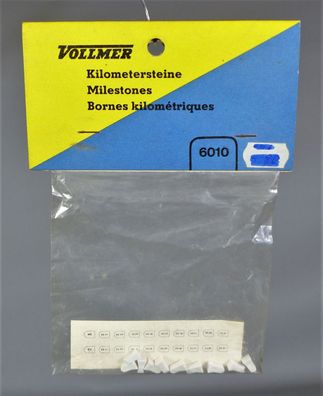 Vollmer H0 6010 Zubehör Teile Sortiment Deko Kilometersteine Strasse NEU OVP