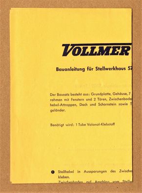 Vollmer H0 Anleitung Bauanleitung 5709 Stellwerk-Haus