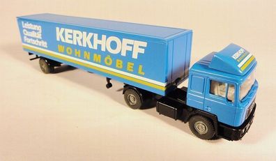 Wiking H0 544 MAN F90 F 90 LKW Kerkhoff Koffer-Sattelzug